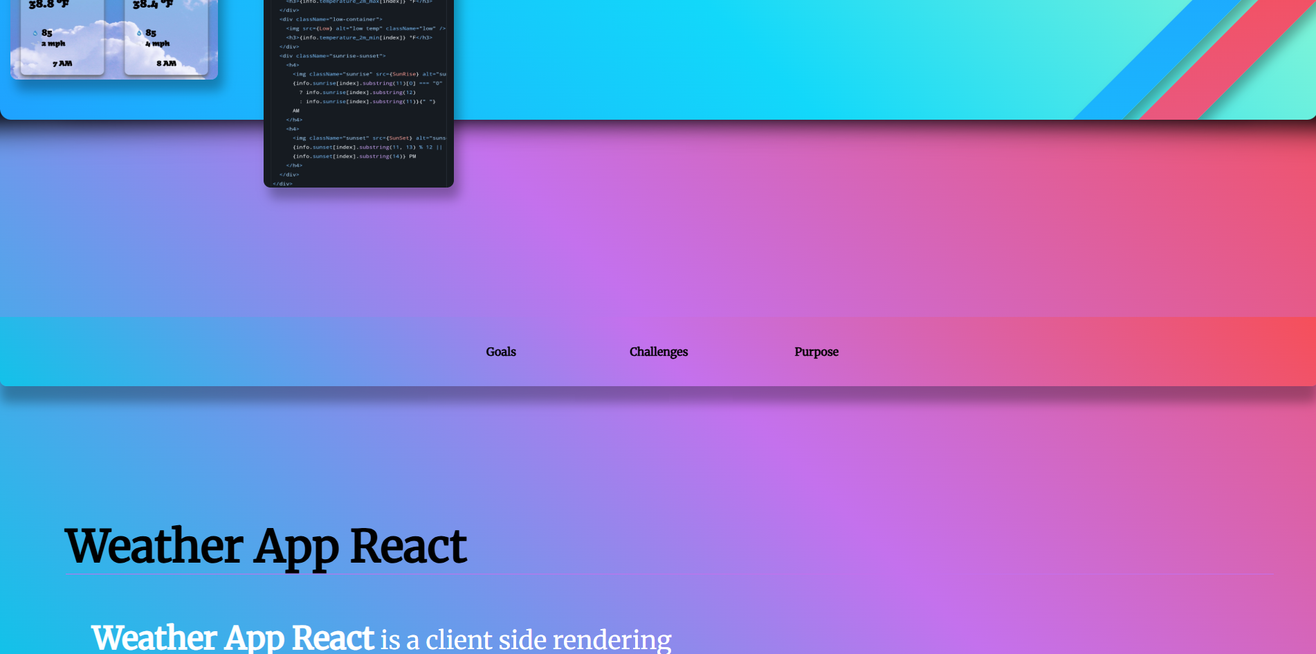 project Case Study Weather App React