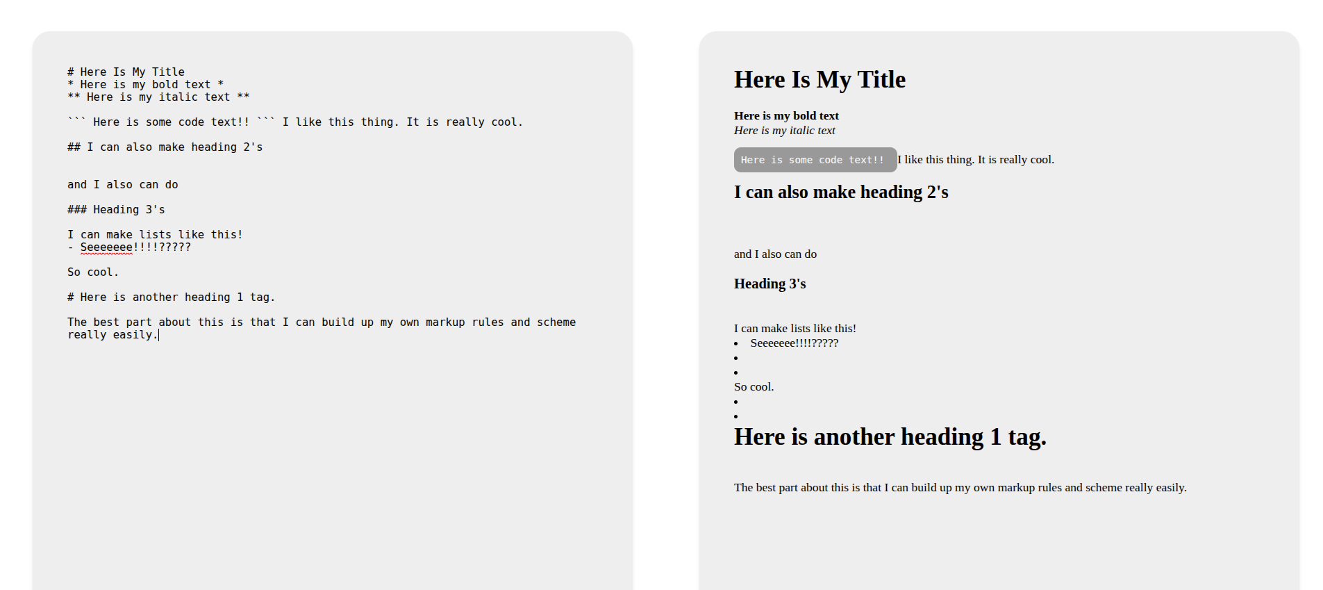project Markup Editor